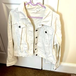 H&M white denim jacket.